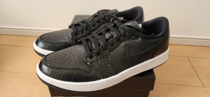 ■●▲新品未使用 NIKE AIR JORDAN 1 LOW G 28.0cm Black Crocodile Skin▲●■