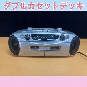 狩) 中古品 ラジカセ ダブルカセット オーディオ機器 ラジオ AM/FM Audio Comm 20240521 (15-2)