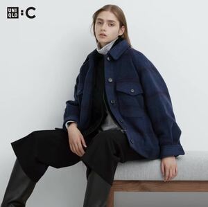 UNIQLO：C ユニクロ ユニクロシー オーバーサイズジャケット ブルー XXL アウター ブルゾン