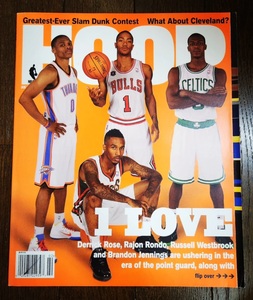 2011 JAN FEB NBA HOOP MAGAZINE DERRICK ROSE, RAJON RONDO, RUSSELL WESTBROOK, STEPHEN CURRY Adidas / フープ 雑誌 Jordan, Nike NBA