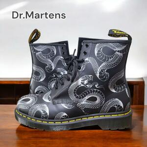 【美品】Dr.Martens ホールブーツ 蛇柄 ブラック