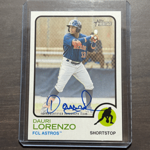 Dauri Lorenzo Auto 2022 Topps Heritage Minor League Baseball MLB Autograph 直筆サイン