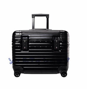 強力推薦★ アルミスーツケース 17インチ ブラック 機内持ち込み 小型 アルミトランク 旅行用品 TSAロック キャリーケース キャリーバッグ