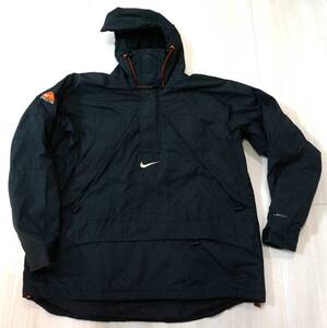 ★送料込み！90年代ビンテージ！★ NIKE ACG プルオーバー ナイロンジャケット 黒 clima-fit クライマフィット 表記サイズL