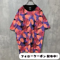 古着 used　半袖総柄Tシャツ　アロハ柄　派手　ビッグシルエット　オーバーサイズ