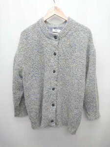 ◇ PAGEBOY ページボーイ ミックスカラー 秋冬 長袖 ニット カーディガン サイズF ブルー イエロー系 マルチ レディース P