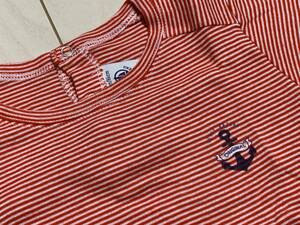 美品 PETIT BATEAU プチバトー 24ｍ/86㎝ 半袖 Tシャツ 綿100% ボーダー セットインスリーブ イカリマーク マリン