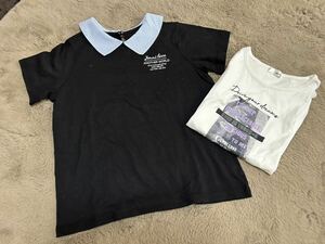 ジェニィ 半袖Tシャツ　160センチ 2枚セット　トップス　キッズジュニア　女の子女子　子供服　半袖カットソー　JENNI love