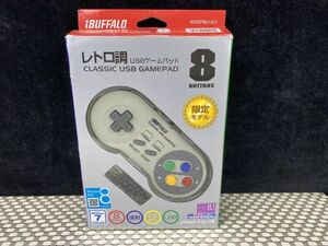 br★未使用 バッファロー BUFFALO レトロ調 USB GAMEPAD クラシックゲームパッド パソコン用 8BUTTONS 当時もの 現状品★