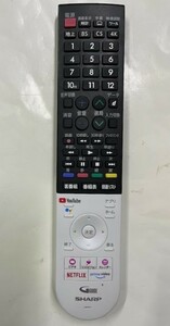 シャープ ４K液晶TV用リモコン　GB355SA　中古 正常動作品 ⑤