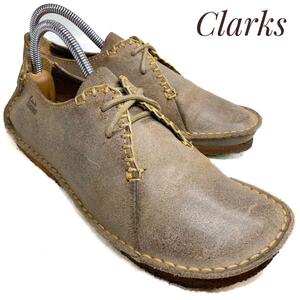 ☆即決・送料無料☆Clarks クラークス Wallabee ワラビー スウェード 茶 ブラウン 22.5cm 革靴 モカシン カジュアル 本革 本皮 レディース