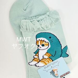 1832935 クルーソックス　サメにゃん　モフサンド　レディース　ファッション　靴下　ソックス　ショート丈　新品　ねこ　mofusand MWT