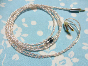 切り込み入 MMCX 銀メッキOFC + Pure OCC 八芯 ブレイド編 2.5mm4極 3.5mm3極 3.5mm4極 IEM 2ピン ( 4.4mm5極 変更可) Shure Westotne