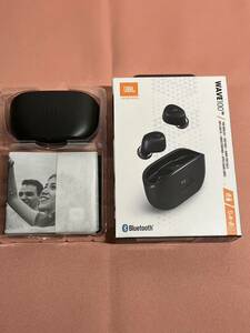 JBL WAVE100 TWS 完全ワイヤレスイヤホン Bluetooth/USBタイプC/ブラック JBLW100TWSBLK 中古美品 