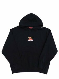 シュプリーム×トイマシーン 24SSモデル パーカー プルオーバー サイズL フーディ ブラック Supreme×Toy Machine Hooded 中古品[C128U291]