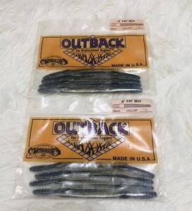 レア　ウォーターハウス　2セット　OUPBACK MADE IN USA アウトバック　ファットボーイ　4 8P カラー　緑＆紫　ストレート　ワーム 