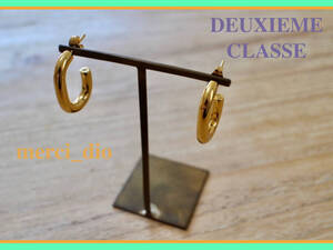 ドゥーズィエムクラス DEUXIEME CLASSE カーブデザイン ゴールドカラー ポストピアス シンプル 新品 未使用 アパルトモン リステア