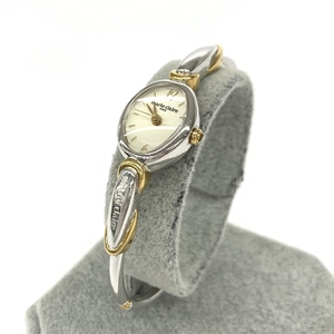 ◆marie clair マリクレール 腕時計 ◆ ゴールド×シルバーカラー SS レディース バングルウォッチ watch
