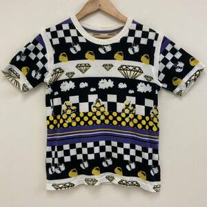 2001AW UNDERCOVER D.A.V.F. 宝飾期 総柄 Tシャツ チェッカー アンダーカバー 半袖 カットソー Tee VINTAGE 初期 archive 3080288