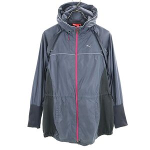 プーマ トレーニング 2WAY ジップパーカー M グレー PUMA レディース