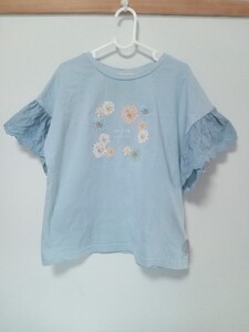 【美品】pom ponette（ポンポネット）【PAUL＆JOEコラボ】フリル袖Tシャツ 140 ポール＆ジョー 