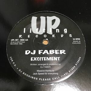 【ハピコア】DJ Faber / Excitement - Uplifting Records レア! Happy Hardcore ハッピーハードコア