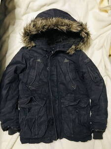 アバクロ Abercrombie & Fitch ★ MT.WASHINGTON JACKET ネイビー 濃紺 ミリタリー モッズコート S ボア ジャケット ルールナンバー No.925