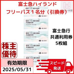 速達・匿名配送可 / 富士急ハイランドフリーパス引換券 富士急行 株主優待券 / 2025年5月31日まで / お急ぎ対応致します