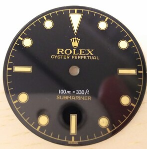 ROLEX サブマリーナ 5508用 ミラーダイヤル SINGER刻印あり ラジウムと思われる蓄光あり ロレックス ギルトダイヤル Ref.5508