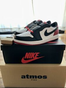 Nike Air Jordan 1 Retro Low OG Black toe ナイキ エアジョーダン1 ブラック トゥ CZ0790-106 US 8 26cm 黒タグ付 新品未使用 atmos当選品