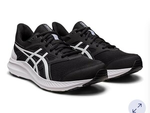 ○。新品タグ付箱付【asics/アシックス】JOLT4EXTRA WIDEメンズランニングシューズ26,5cmクッション性快適サポートシューズBlack/White○。