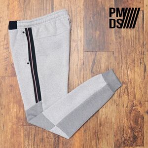 1円/23秋冬/PMDS/XSサイズ/ジョガーパンツ REIMA 裏起毛スウェット あたたか ライン切替 イタリア製 脚長 新品/グレー/ja454/