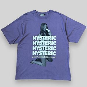 希少！ HYSTERIC GLAMOUR ヒステリックグラマー ガール ロゴ グラフィック Tシャツ L パープル ヒスガール ウーマン girl