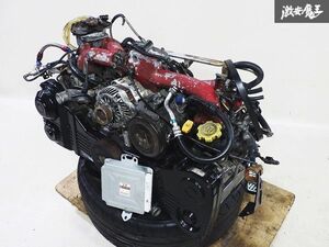 実動外し!! スバル 純正 GDB インプレッサ WRX STI B型 丸目 前期 EJ20 ターボ 6MT チューニング エンジン 本体 補器類 機械類 ECU付