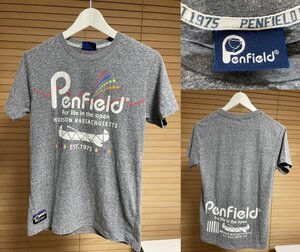 【必見です 】国内正規品 PENFIELD ペンフィールド 両面プリント デザイン ビッグ ロゴ Tシャツ 半袖 160cm サイズ (レディース) グレー系