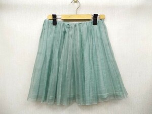 SHIPS /シップス ★ライトグリーン チュールスカート 絹100％ Mサイズ 【中古】K180213T-07