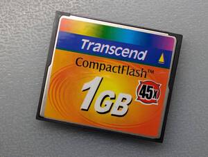 Transcend CompactFlash 1GB 45x CFカード ケース付き トランセンド コンパクトフラッシュ メモリーカード 動作確認済み