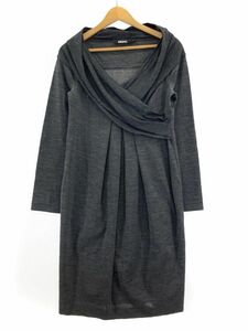 DKNY ダナキャランニューヨーク タック カシュクール ワンピース size4/グレー ◇■ ☆ dka6