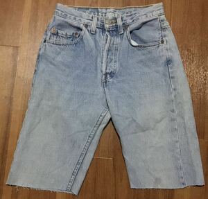 カナダ製★Levi‘s リーバイス 501-0112 デニム ハーフパンツ W29★カットオフ ジーンズ ヒッピー系