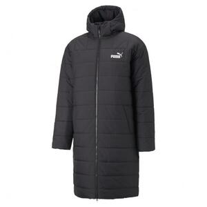 新品 送料無料 L PUMA プーマ 防寒・防風・防雨ベンチコート ESS＋ パデッドコート フード付中綿ロングコート ブラック 黒 バクプリ 即決