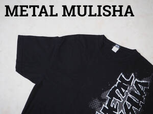 ☆送料無料☆ METAL MULISHA メタルマリーシャ USA直輸入 古着 半袖 ロゴ Tシャツ メンズ 大きいサイズ ブラック トップス 中古 即決