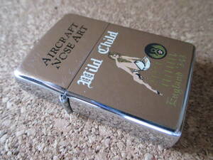 ZIPPO 『AIRCRAFT NOSE ART Wild Child England ’343 エアークラフト ノーズアート』1995年5月製造 オイルライター ジッポ－ 廃版激レア