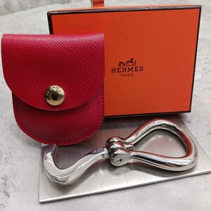 希少 エルメス HERMES フープピック エディキュイール キーホルダー 鉄爪 馬具 乗馬 馬術 スポーツ テッピ ETUI CUIR PIEDS 手入れ道具 