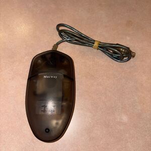 Macway マウス　未チェックのジャンク扱い　スケルトン　One Button Mouse 台湾製　／検索　マッキントッシュ　アップル