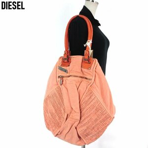 未使用品 DIESEL ディーゼル トートバッグ デニム オレンジ X00978 PS704 T4176 DIVINA 海外直輸入