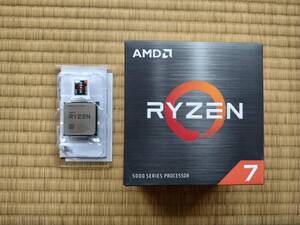 【中古動作確認済み】AMD Ryzen7 5700X BOX 日本国内正規品 Socket AM4 +高性能熱伝導率グリスおまけ(12.8W/m-k)