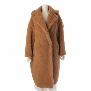 【マックスマーラ】Max mara　テディベア キャメル シルク アイコンコート 101606296 キャメル S 【中古】【正規品保証】212690