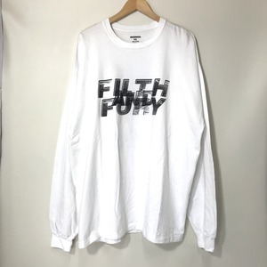 NEIGHBORHOOD FILTH AND FURY LS TEE Tシャツ 長袖 カットソー 古着 プリント XXLサイズ ホワイト ネイバーフッド トップス A10527◆