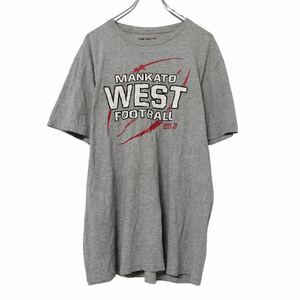 adidas 半袖 プリントTシャツ L グレー レッド ホワイト アディダス 古着卸 アメリカ仕入 a508-5066