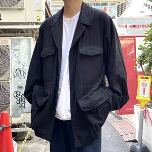 COMOLI 24SS シルクネップミリタリージャケット Z01-01020 8069000107302